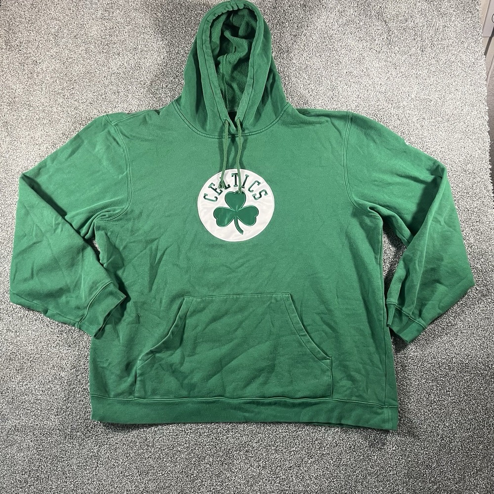 Adidas Boston Celtics Green Pullover Hoodie Shamrock Logo Mens XXL